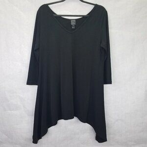 Clara Sun Woo Tunic Top Women M Oversized Asymmetrical Lagenlook Minimalist Boho